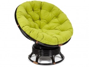 Кресло-качалка Papasan w 23/01 B с подушкой Antique brown, флок Олива в Когалыме - kogalym.магазин96.com | фото