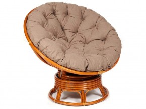 Кресло-качалка Papasan w 23/01 B с подушкой Cognac, экошерсть Коричневый в Когалыме - kogalym.магазин96.com | фото