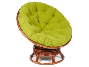 Кресло-качалка Papasan w 23/01 B с подушкой Pecan, флок Олива в Когалыме - kogalym.магазин96.com | фото