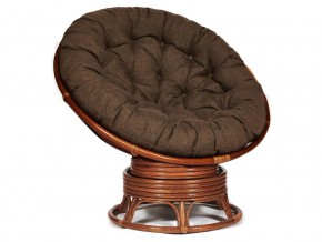 Кресло-качалка Papasan w 23/01 B с подушкой Pecan, ткань Коричневый в Когалыме - kogalym.магазин96.com | фото