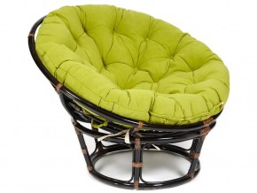 Кресло Papasan 23/01 W с подушкой Antique brown, флок Олива в Когалыме - kogalym.магазин96.com | фото