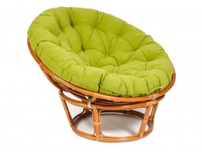 Кресло Papasan 23/01 W с подушкой Cognac, флок Олива в Когалыме - kogalym.магазин96.com | фото