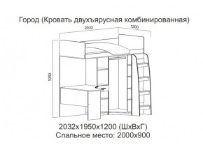 Кровать двухъярусная комбинированная в Когалыме - kogalym.магазин96.com | фото