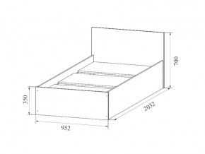 Кровать одинарная (Без матраца 0,9*2,0) в Когалыме - kogalym.магазин96.com | фото