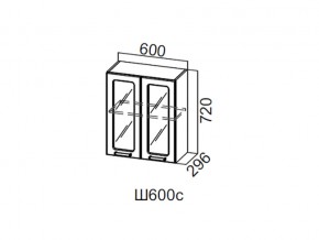 Ш600с/720 Шкаф навесной 600/720 (со стеклом) в Когалыме - kogalym.магазин96.com | фото