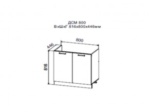Шкаф нижний ДСМ800 под мойку в Когалыме - kogalym.магазин96.com | фото